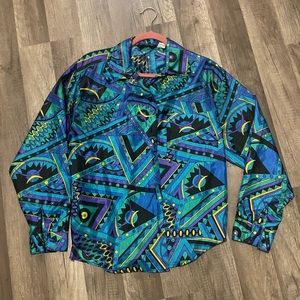 80s Colorful Button Down